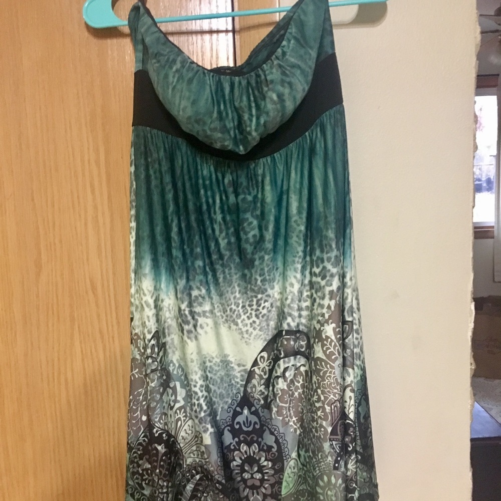 Body Central Green and Black Dress